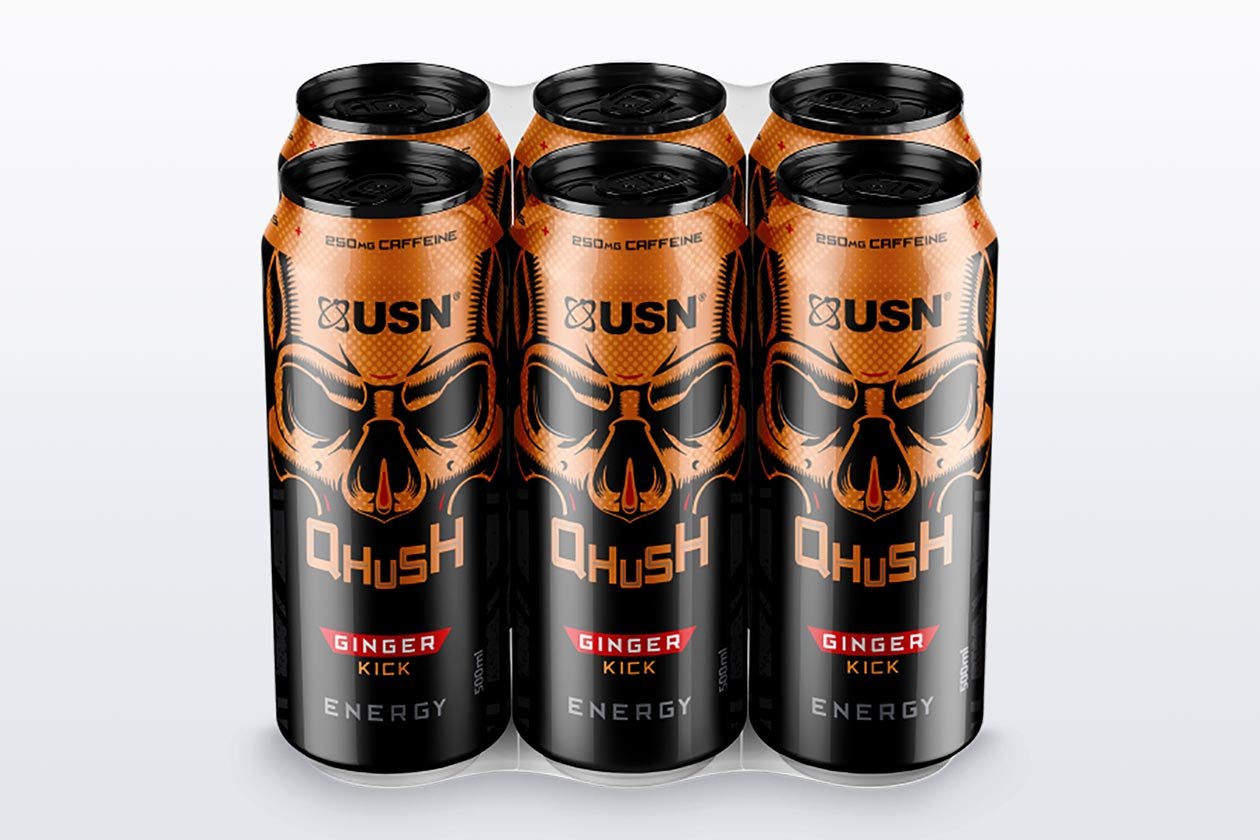 USN Qhush Energy Ginger Kick 500ml - Out of Date