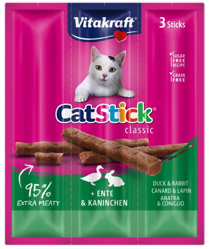 Vitakraft Cat Stick Classic Duck & Rabbit 18g - Out of Date