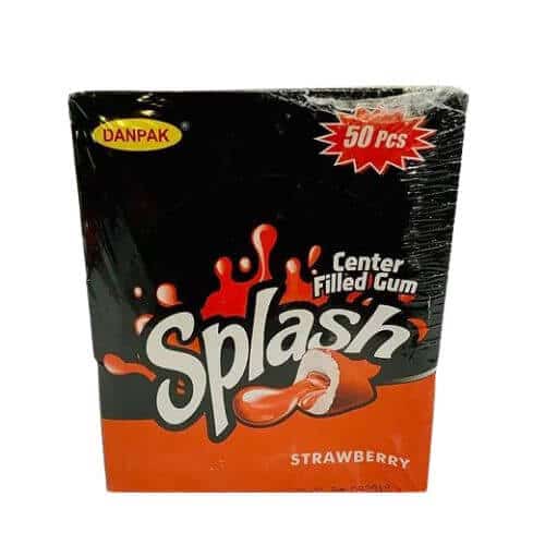 Danpak Splash Centre Filled Gum Strawberry 200 Pieces (Box) - Out of Date