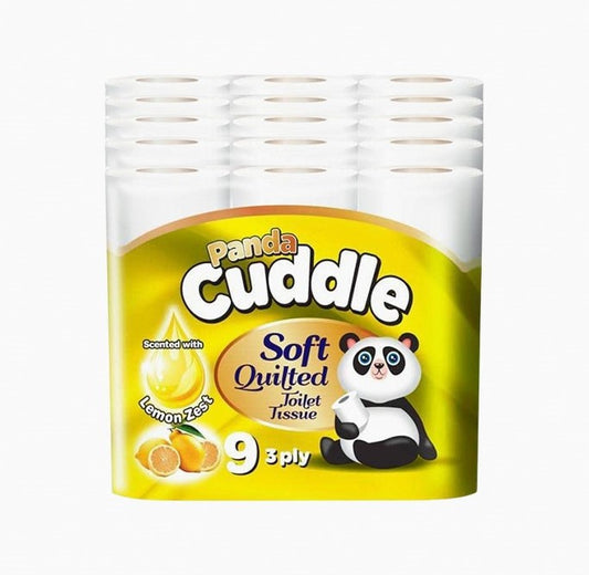 Panda Cuddle 3 ply Lemon Zest 5 x 9pk (Pack)