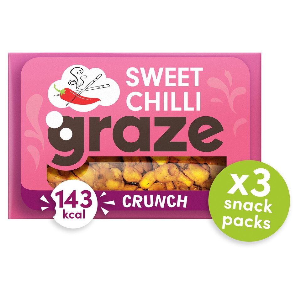 Graze Punnet Sweet Chilli 3 x 31g - Out of Date